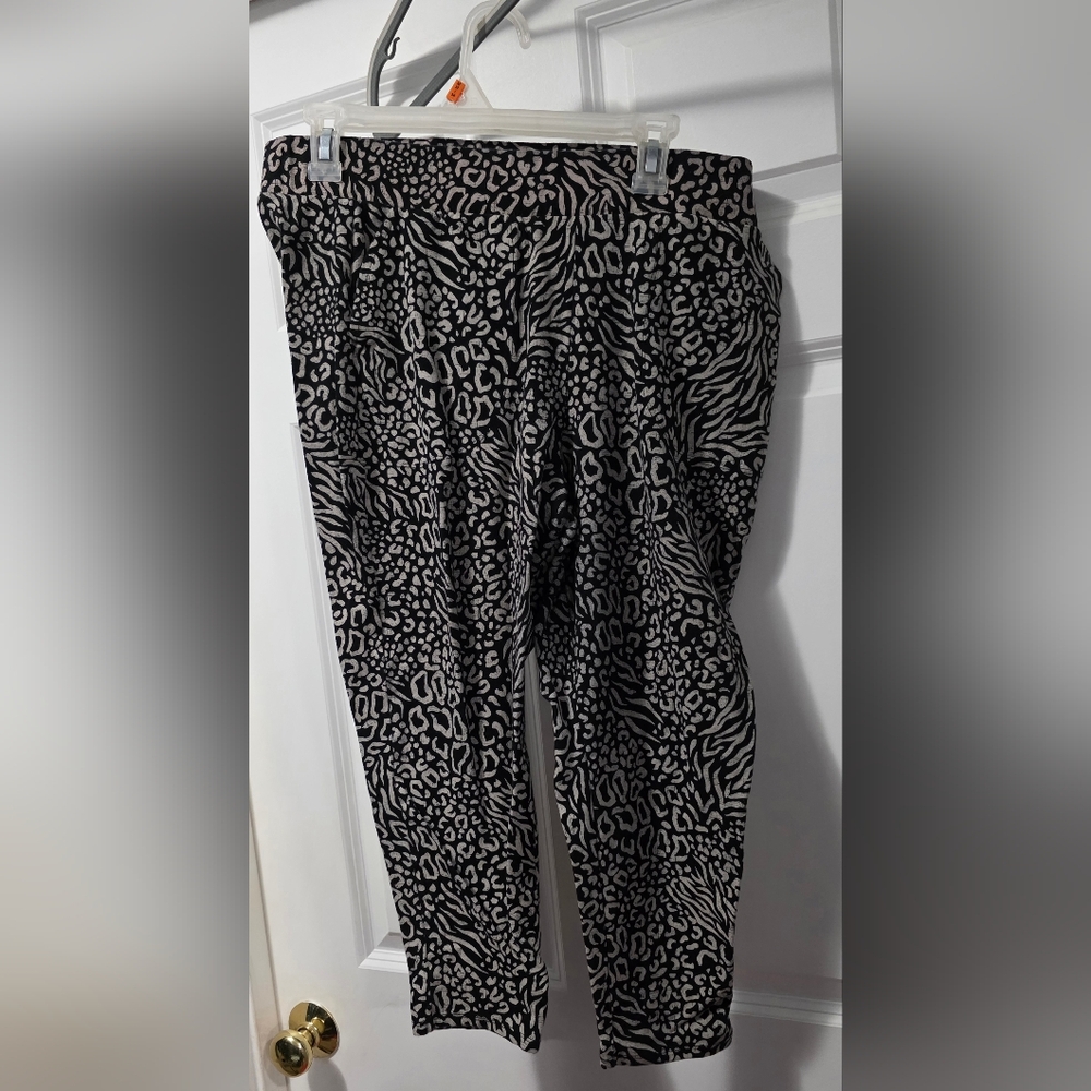 Torrid Animal Print Joggers in Black and White